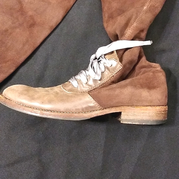 Brunello Cucinelli Tall Leather/Suede Riding Boots - Picture 10 of 10